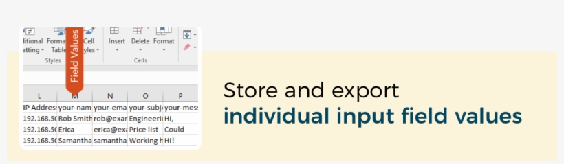 Save And Export Contact Form 7 Input Fields As Csv, transparent png download