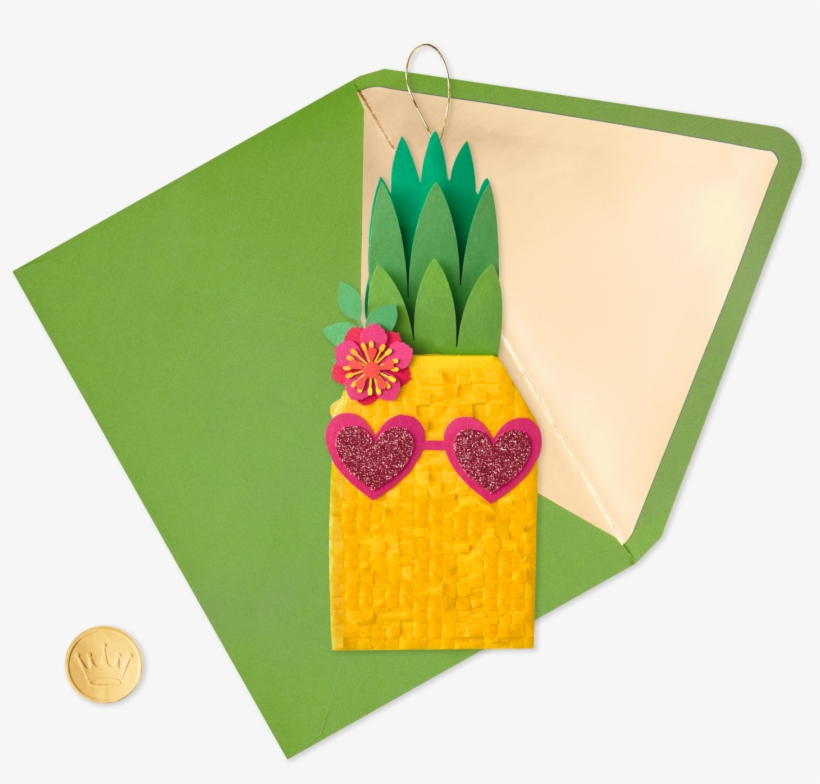 Pineapple Piñata Birthday Card, transparent png download