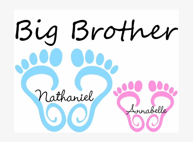 Big Brother Ls Footprints T-shirt, transparent png download
