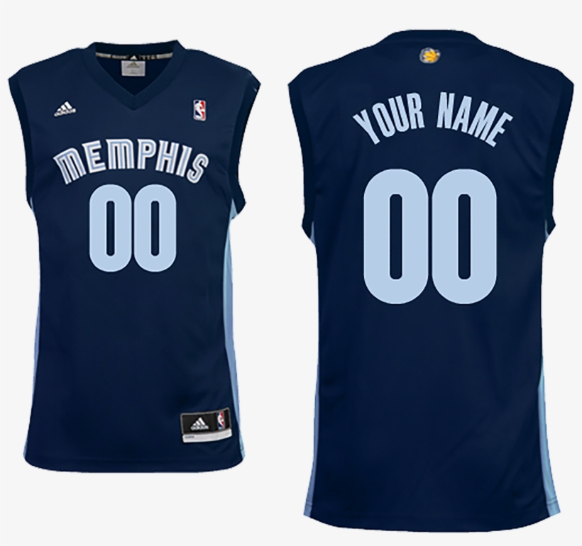 Adidas Memphis Grizzlies Custom Replica Road Jersey, transparent png download