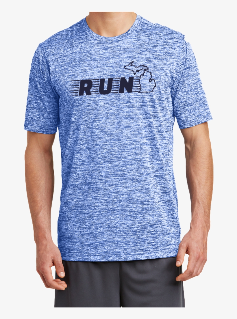 Run Michigan Men's Performance T-shirt, transparent png download
