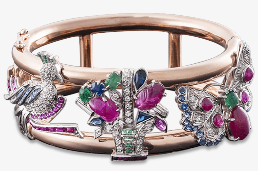 Multi-color Gemstone Bangle Bracelet, transparent png download