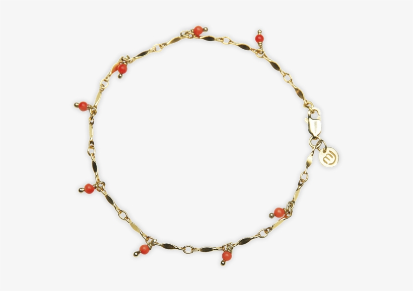 Coral Baby Gemstone Chain Bracelet, transparent png download