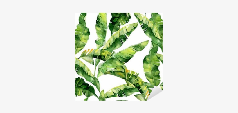 Seamless Watercolor Illustration Of Tropical Leaves, - Dense Jungle Round Mouse Pad Customized Non Slip Rubber, transparent png download