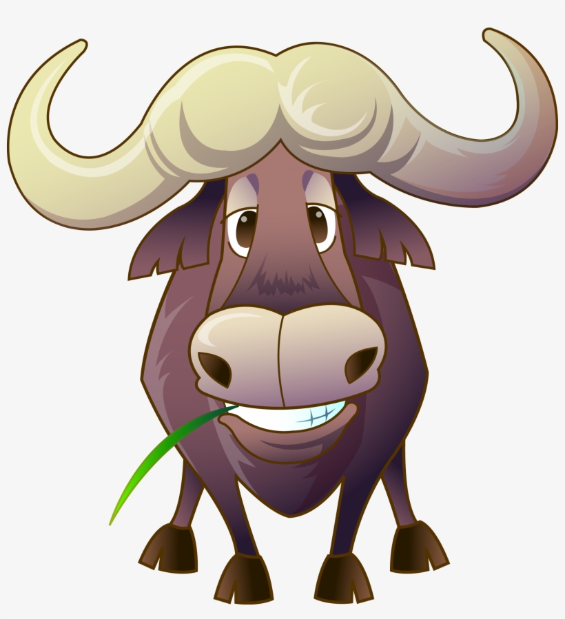 Water Buffalo Bovini Cartoon - Year Of The Ox 1985 Journal, transparent png download