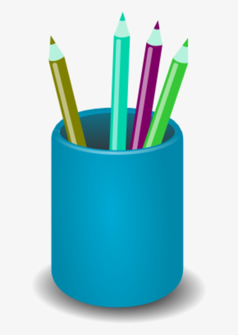 Crafts Clipart Pen Cup Graphic Black And White Download - Pen Holder Vector Png, transparent png download