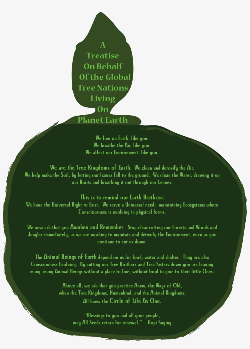 On Behalf Of The Global Tree Nations - Tree, transparent png download