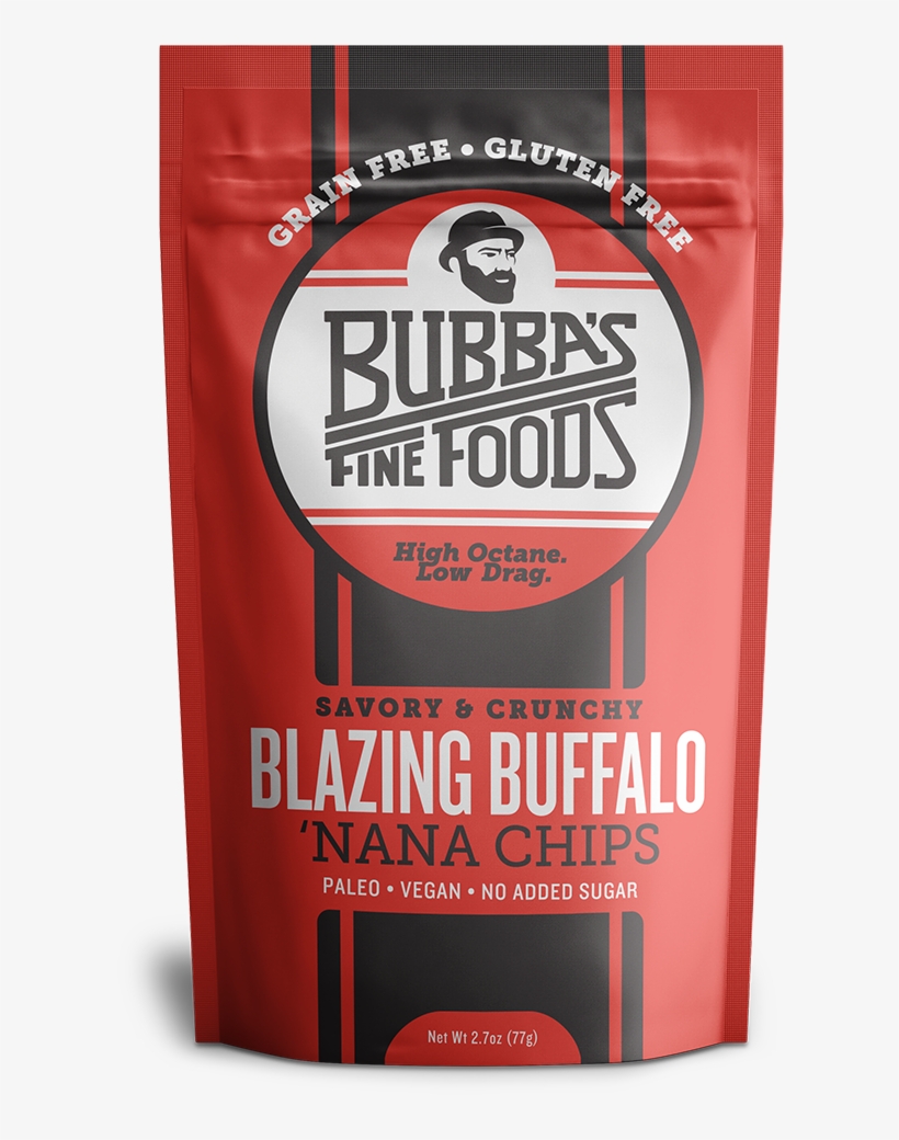 Blazing Buffalo 'nana Chips - Bubba's Fine Foods Nana Chips, transparent png download