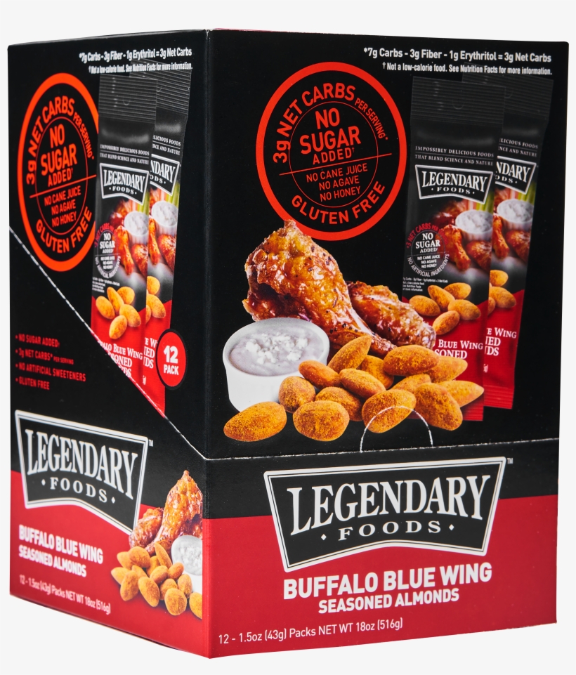 12 On The Go Buffalo Blue Wing Seasoned Almonds, transparent png download