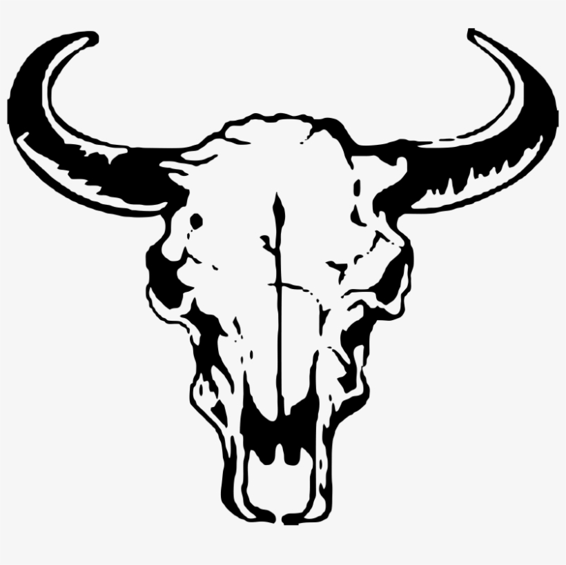 Buffalo Transparent Head Banner Freeuse Library - Steer Skull Clip Art, transparent png download