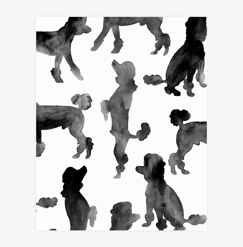 Oodles Of Poodles Watercolor Print - Companion Dog, transparent png download