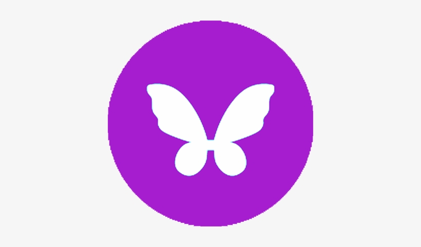 Purple Fairy - Butterfly Purple Clipart In Circle, transparent png download