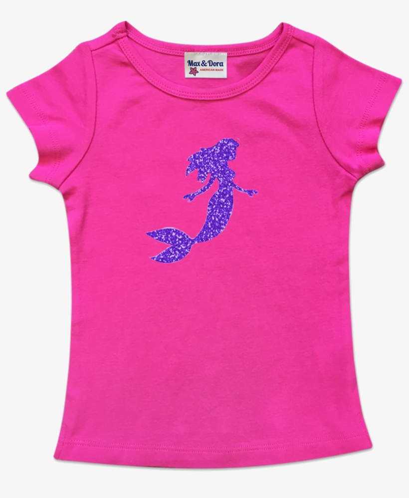 Cap Sleeve Purple Sparkle Mermaid Tee Available In - T-shirt, transparent png download
