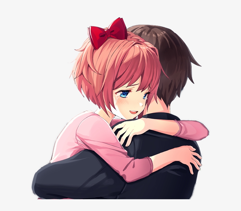 Want To Add To The Discussion - Sayori Hugging, transparent png download