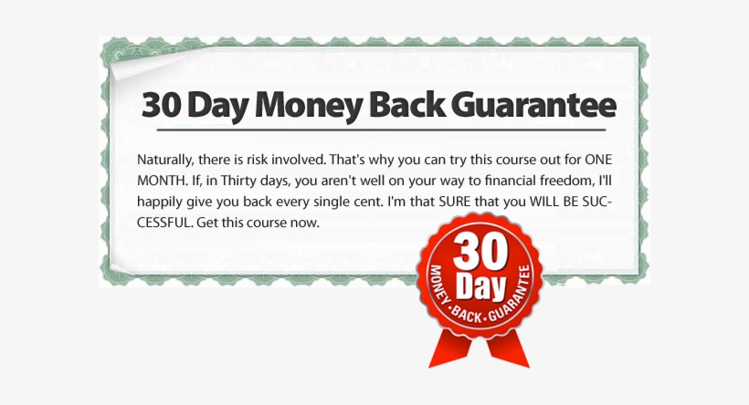 Guarantee - 30 Day Money Back Guarantee, transparent png download