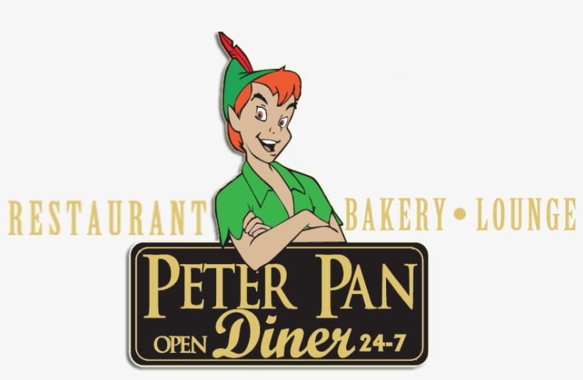Clip Art Black And White Stock Best Diner In Fort Lauderdale - Peter Pan, transparent png download
