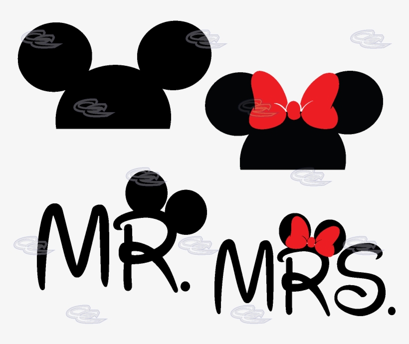 500205 Mickey Head Mr Mrs 0 - Mr And Mrs Mickey, transparent png download