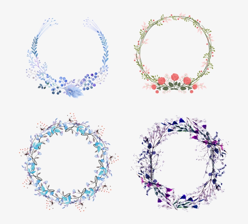 Rose Fresh Watercolor Wreath Vector Material - Le Livre Sonore À Enregistrer À Offrir, transparent png download