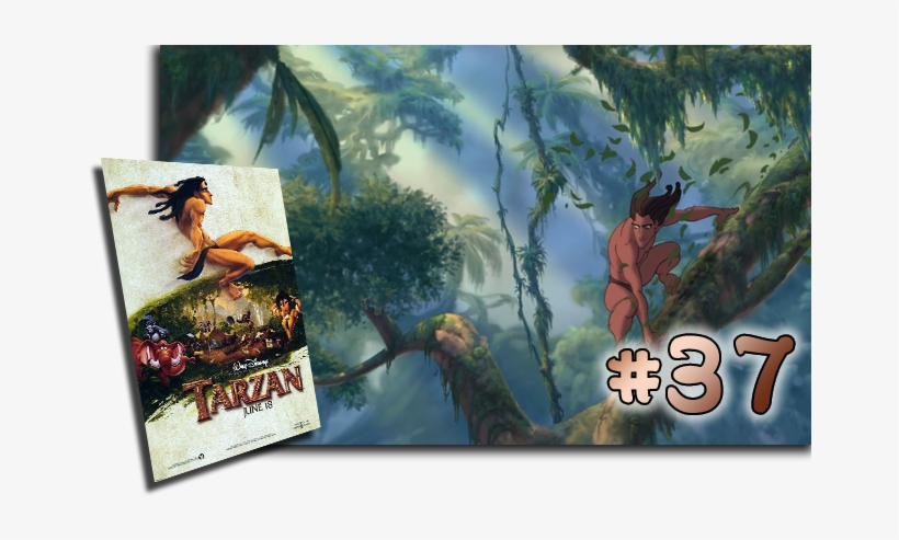 Bcdb List Of Disney Animated Films - Tarzan Original Movie Poster - Double Sided Regular, transparent png download