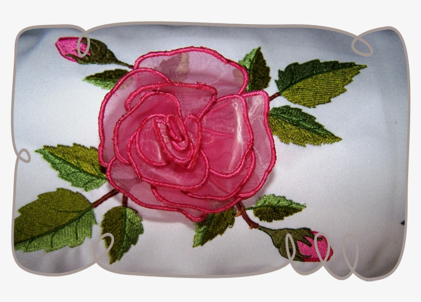 Rose Border Pillow - Design, transparent png download