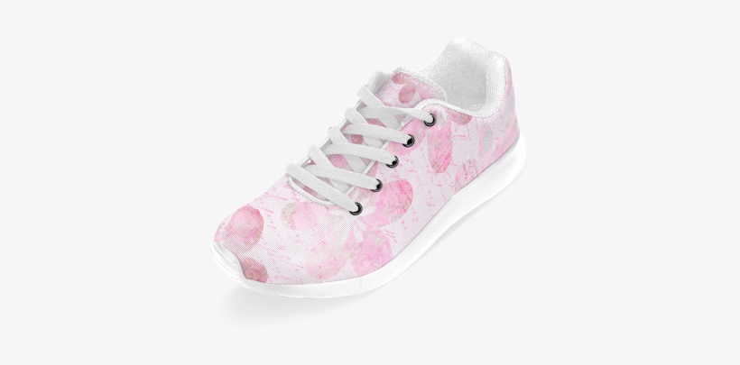 Watercolor Flower Pattern Women's Running Shoes - Watercolor Painting, transparent png download