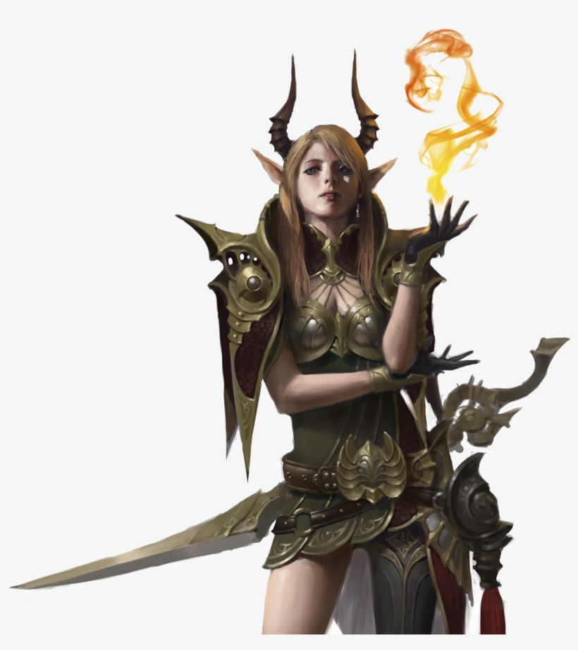 Fantasy Free Png Image - Tiefling Warrior, transparent png download