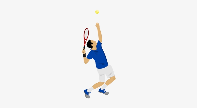 Go Out And Play - Tennis Player Serving Png, transparent png download