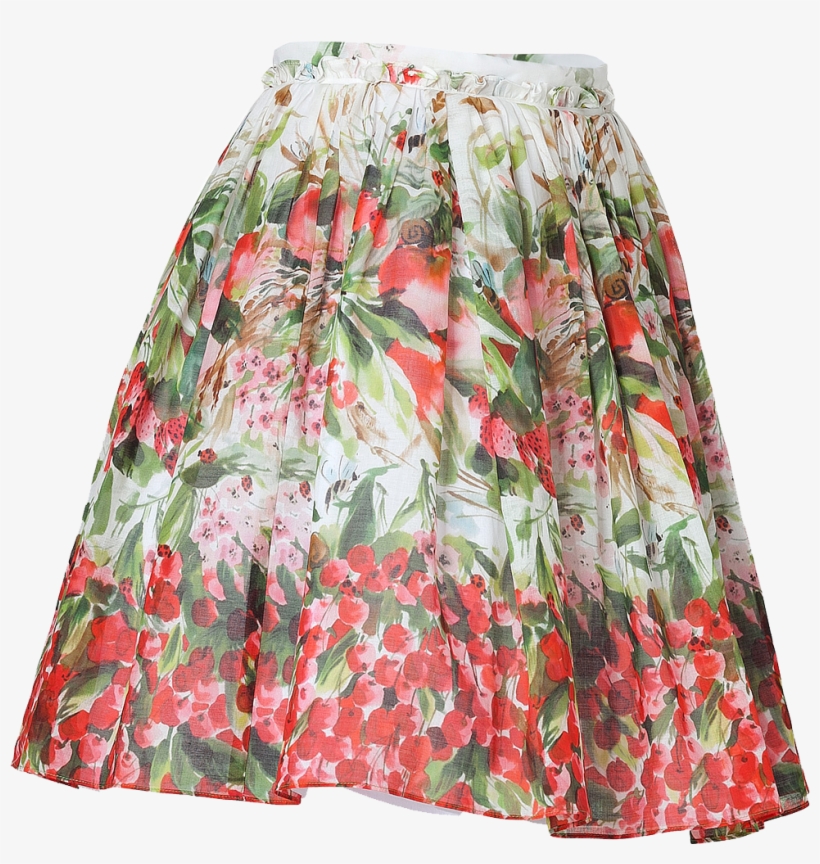 Valentino Red Black Cherry-multi Watercolor Print Cotton - Clothing, transparent png download