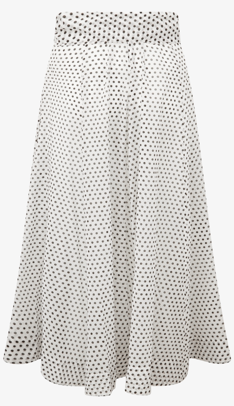 White Polka Dot Cotton Beach Skirt - Beach, transparent png download