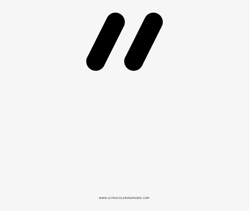 Quotation Marks Coloring Page - Drawing, transparent png download