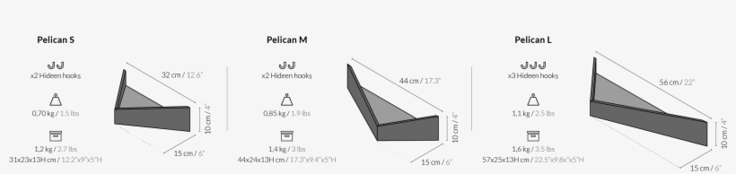 Pelican Wood Shelves Collection White, transparent png download