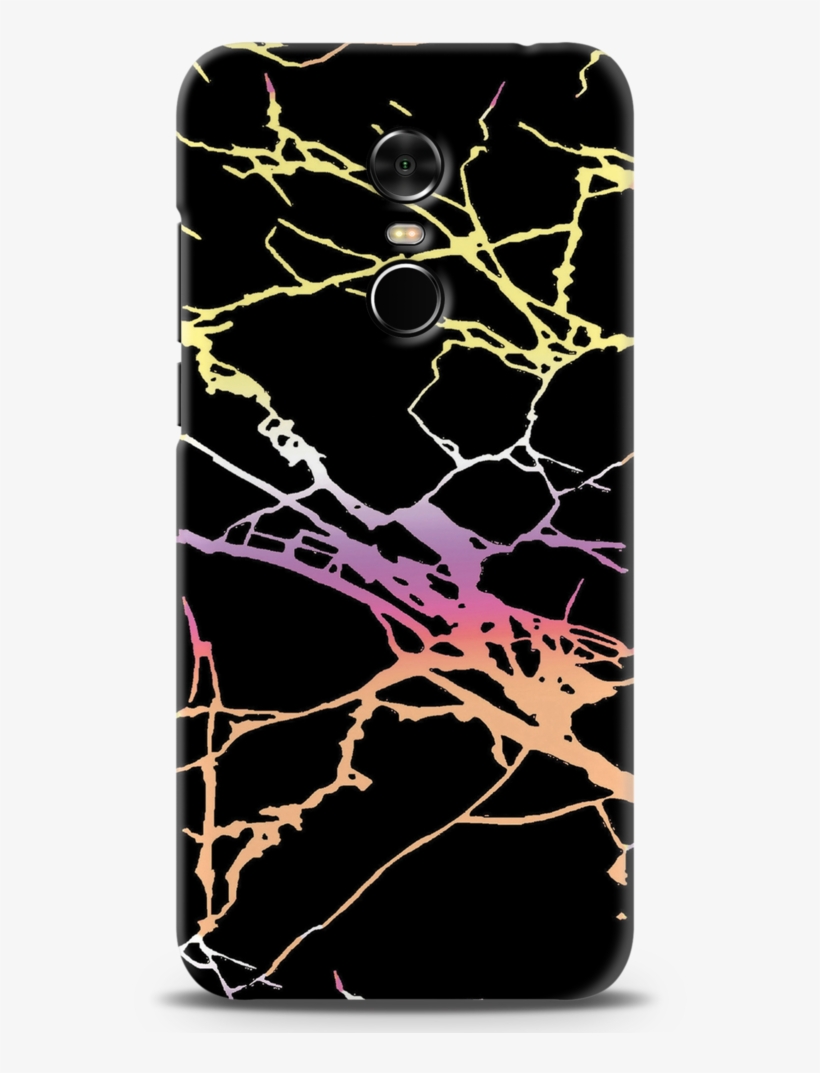 Dramatic Black Marble Cover Case For Redmi Note, transparent png download