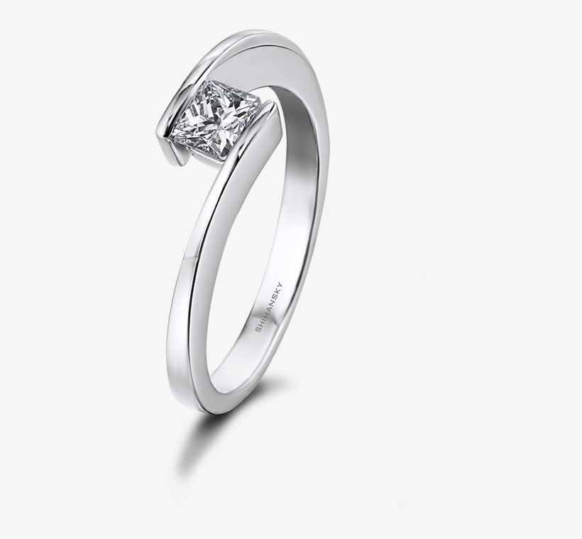 Shimansky My Girl Solitaire Overlap Engagement Ring, transparent png download