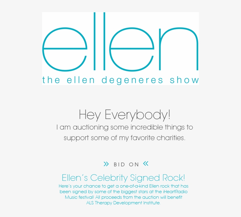 Ellen's Celebrity Signed Rock, transparent png download
