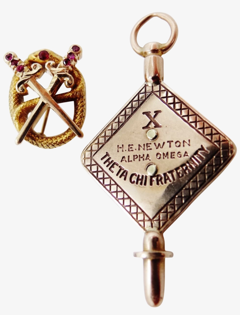 1931 Gold Lafayette College Theta Chi Fraternity Pin, transparent png download
