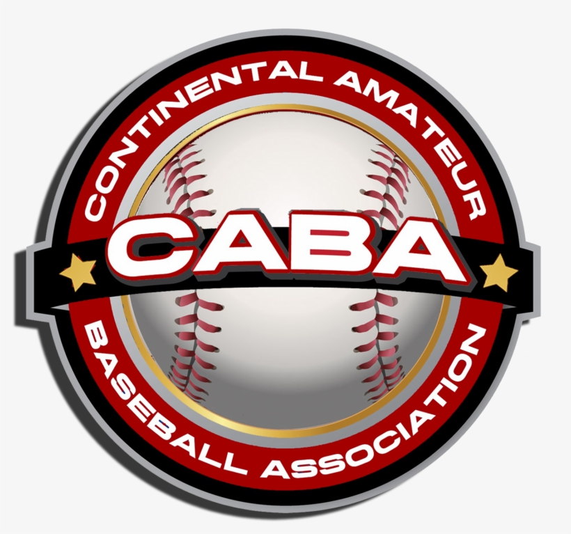 Caba Red Gold Trim Baseball Logo Shadowed, transparent png download