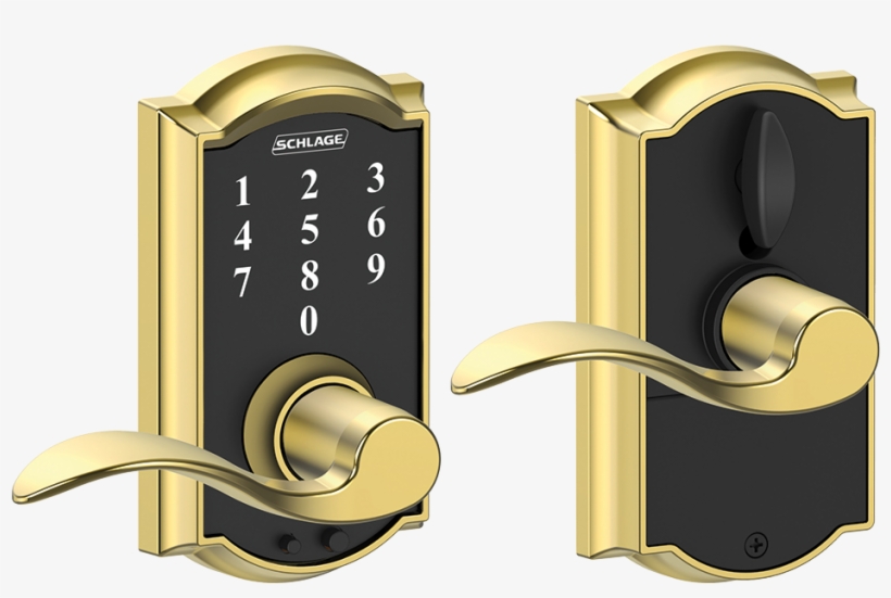 Schlage Touch Keyless Touchscreen Lever With Camelot, transparent png download
