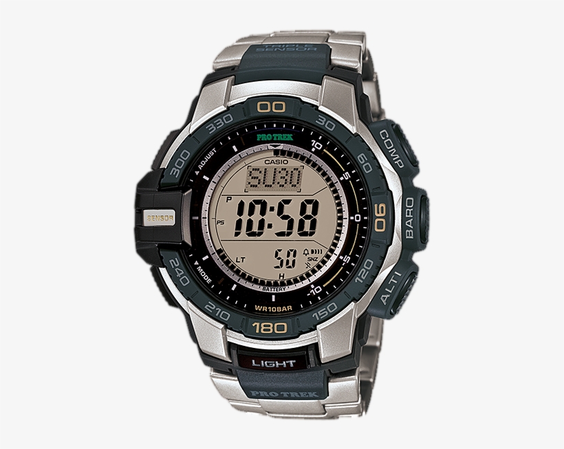 Casio Protrek Prg270 Metal Altímetro Barómetro Brújula, transparent png download