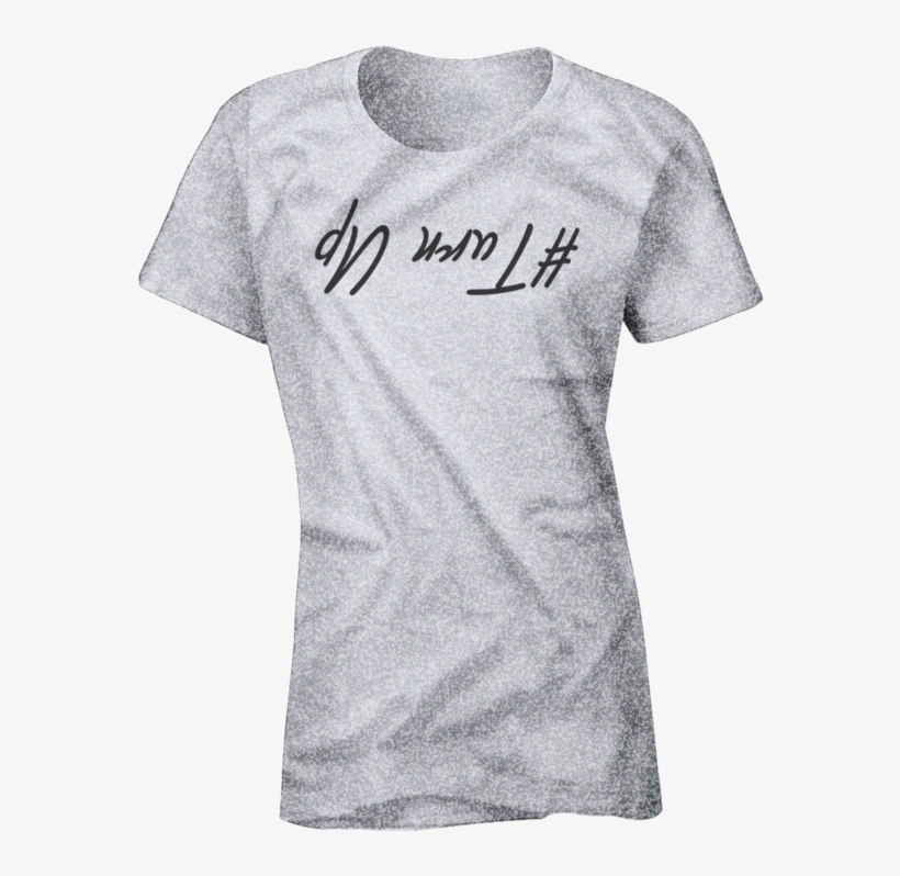 Turn Up Short Sleeve Glittered T-shirt, transparent png download