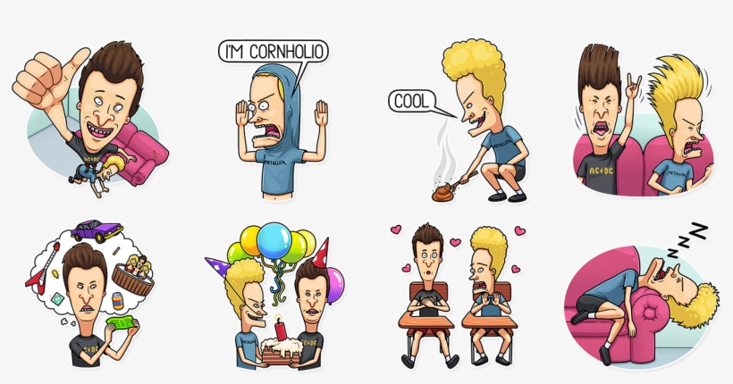 Beavis And Butt Head Telegram Stickers On Behance Stickers, transparent png download