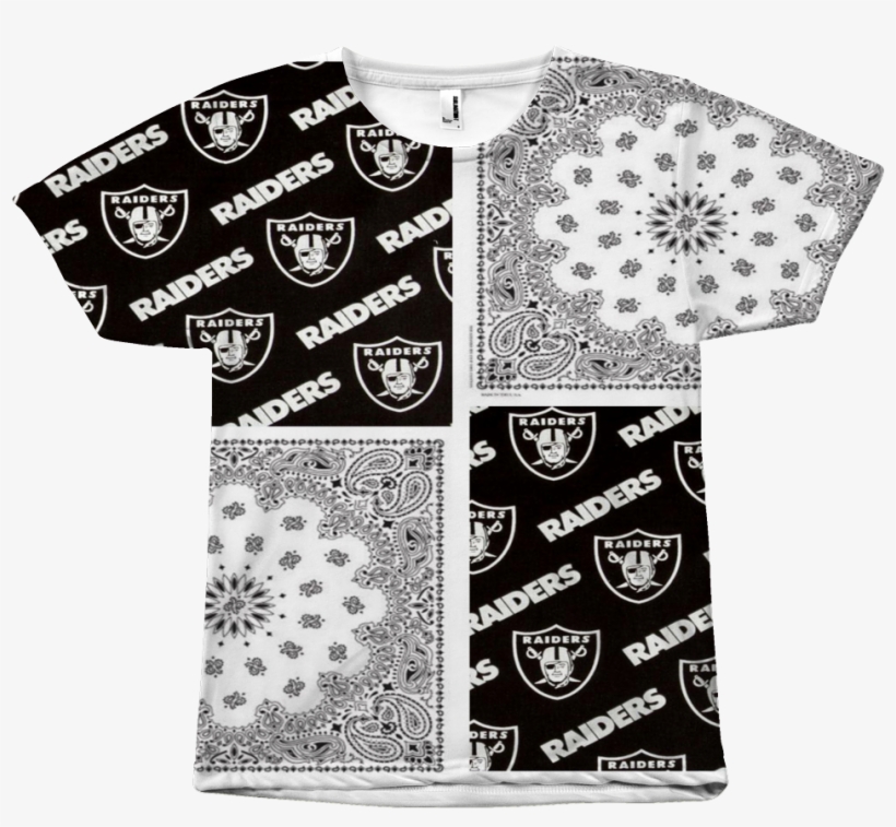 Customized La Raiders Medium White Bandana Design Print, transparent png download