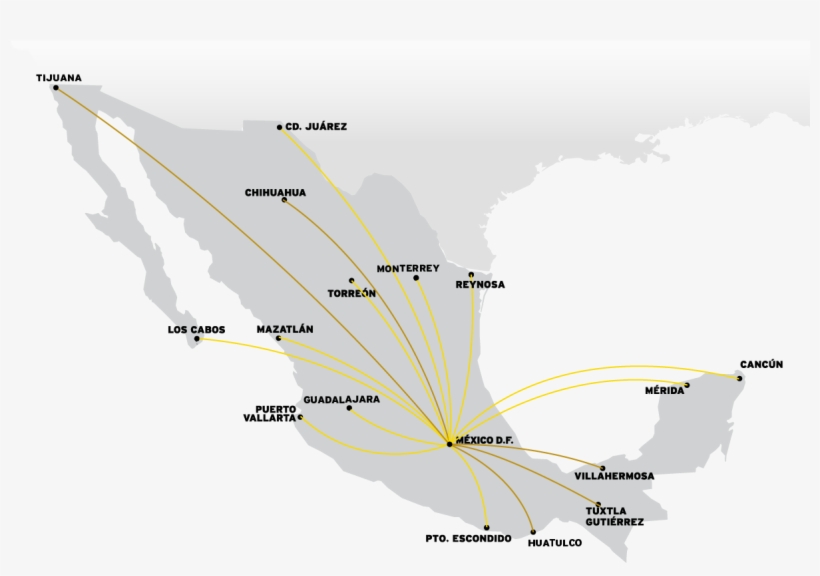 Mapa Destinos México D, transparent png download