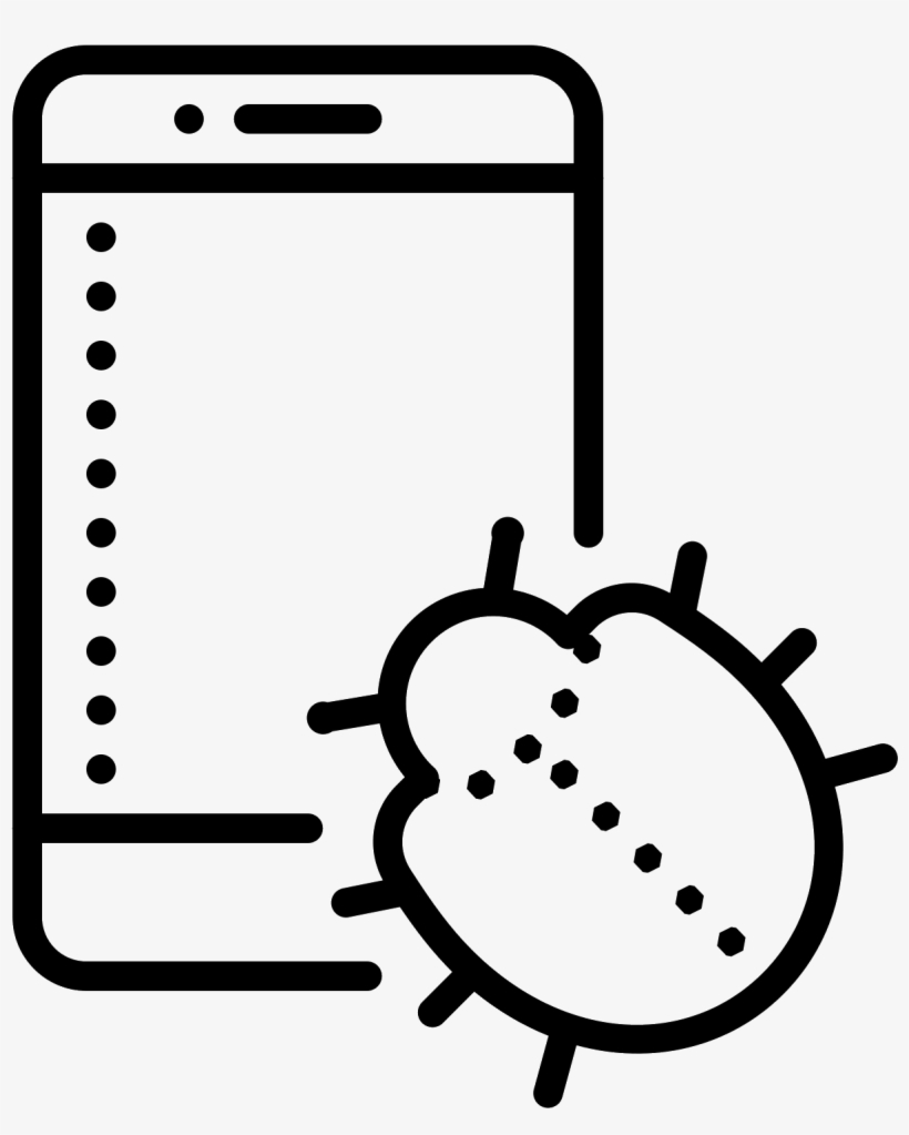Smartphone Bug Icon, transparent png download