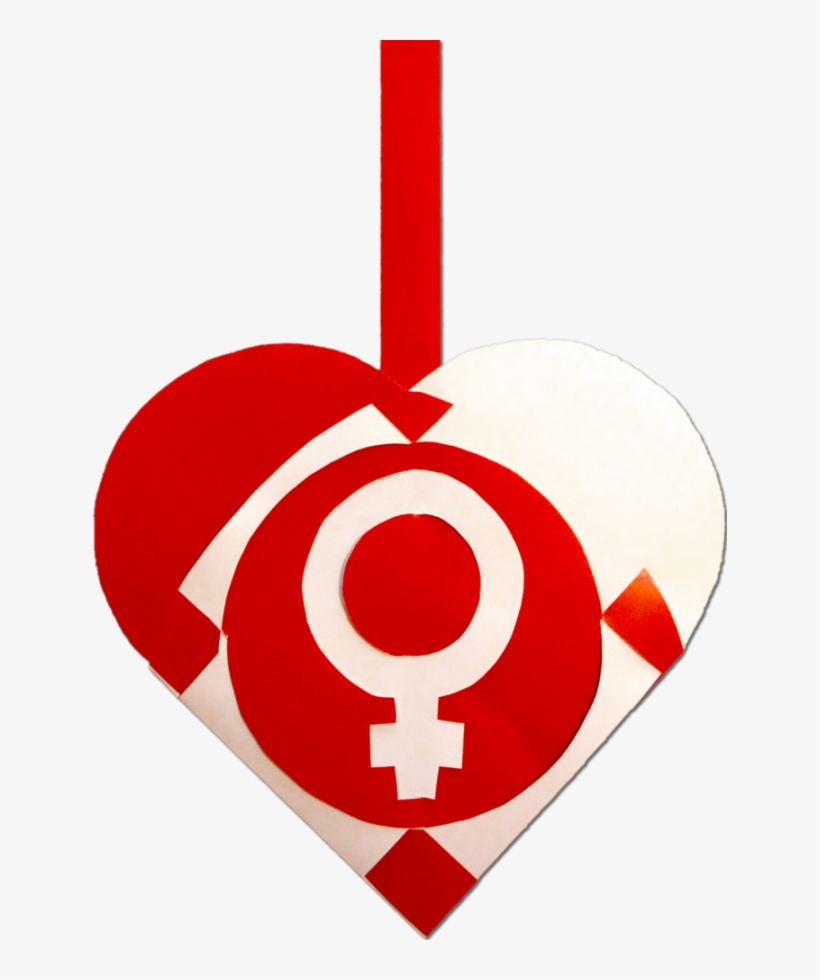 Venus Symbol Julehjerte, Feminist Julehjerte, Julehjerte, transparent png download