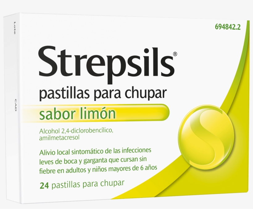 Strepsils Pastillas Para Chupar Sabor Limón Sin Azúcar, transparent png download