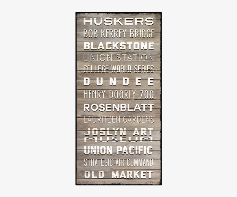 Omaha Landmarks Word Canvas, transparent png download