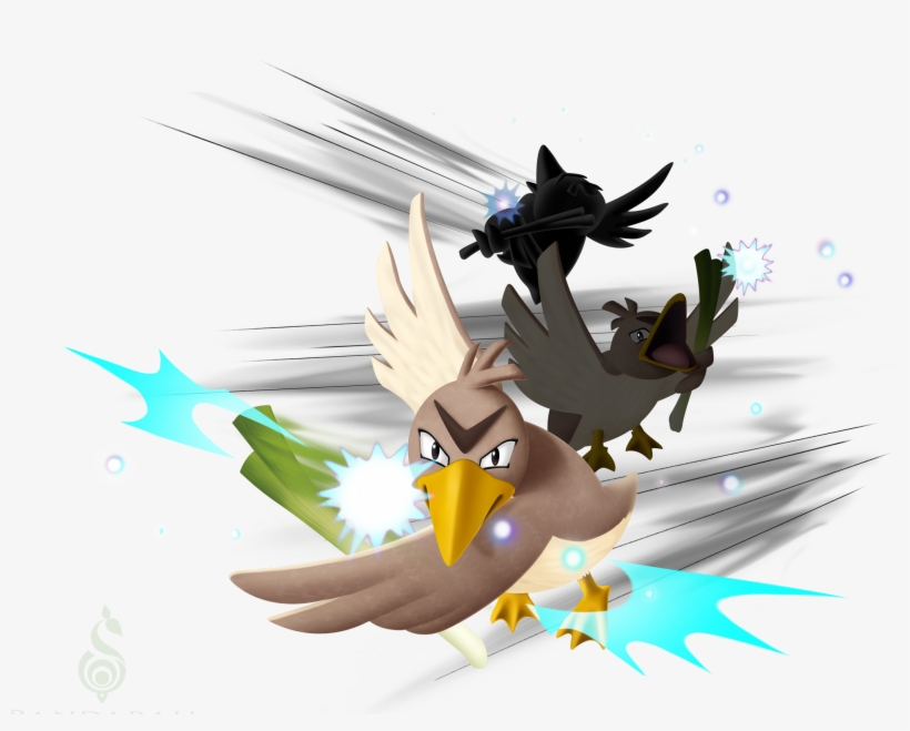 #083 Farfetch'd Used Acrobatics And Flail, transparent png download