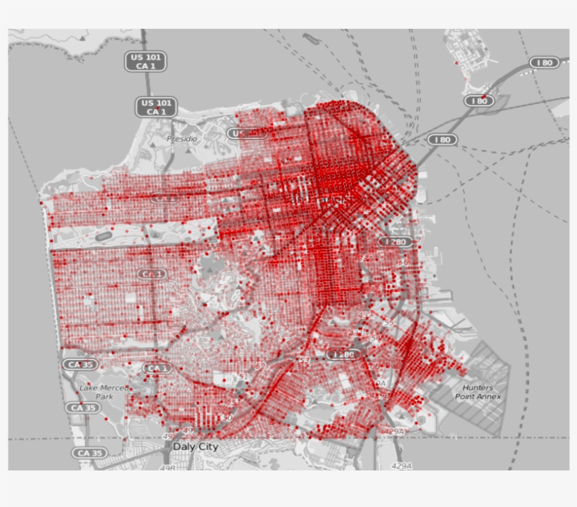 I Want To Plot A Heatmap Over Sf For The Frequency, transparent png download