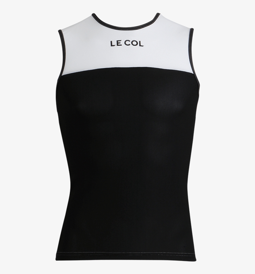 Sleeveless Undervest - White/black, transparent png download