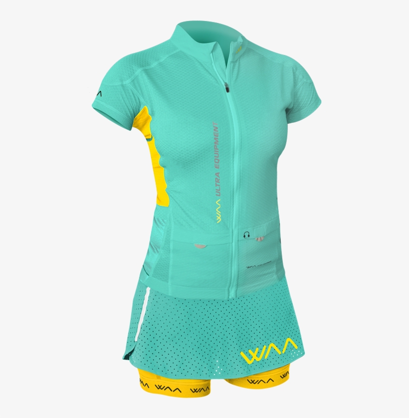 Pack Ultra Carrier Shirt Ultra Skirt - Waa Ultra Carrier Femme - Dames - Groen/geel, transparent png download